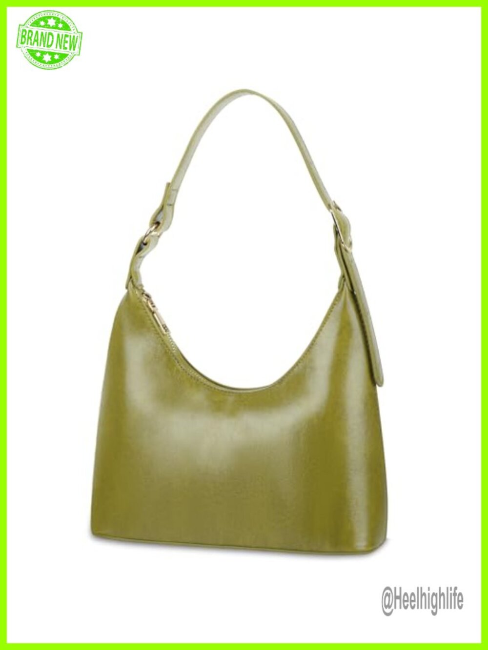 Small Hobo Shoulder Bag Vegan Leather Crescent Mini Purse